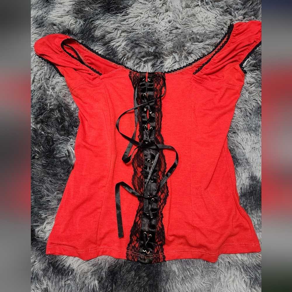 Lace-up shirt